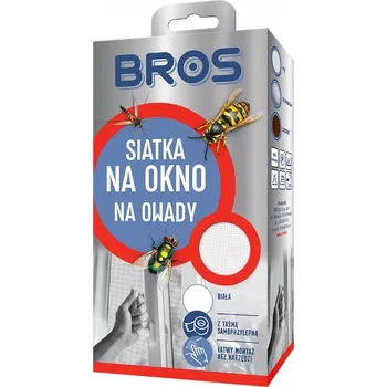 Síť proti hmyzu Bros Síť do okna proti hmyzu, komárům a mouchám 130x150 cm Bílá Moskytiéra