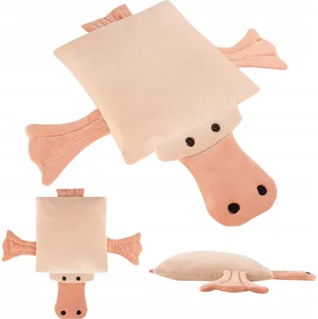 Polštář KiddyMoon KM-DC-59 Kachna béžová POLŠTÁŘ pro DĚTI dekorativní do pokoje