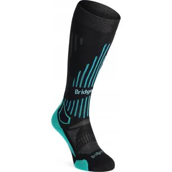 Dámské ponožky Dámské lyžařské Ponožky Bridgedale Ski Lt Merino - black/blue 35-37
