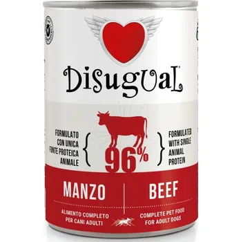 Krmivo pro psa Disugual Krmivo mokré krmivo pro psy Monoproteinové - Hovězí (pro dospělé psy) 400g