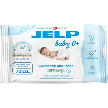 Dětský vlhčený ubrousek Jelp 0+ vlhčené ubrousky hypoalergenní, 98% voda, aqua water, 72 ks