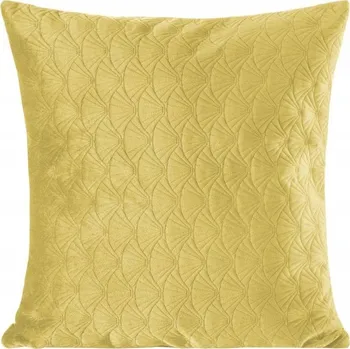 Povlak na dekorativní polštářek Dekorativní velurový povlak na polštář Eurofirany 45x45 Sid hořčice