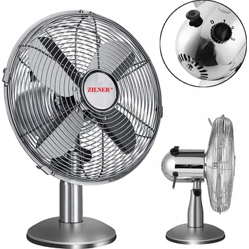 Domácí ventilátor Stolní ventilátor Zilner ZL-912 stříbrný/šedý