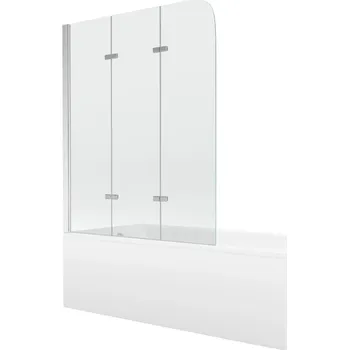 Vana Mexen Cubik vana 150x70cm panel + zástěna 120 cm, transparent, chrom 550315070X9012030100