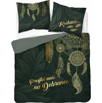 Povlečení Sada povlečení Detexpol 160cmx200 Zeleň holandsko-lahvově Lapač Snů