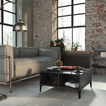 Konferenční stolek Konferenční stolek, šedý, vysoký lesk, 60x60x30 cm