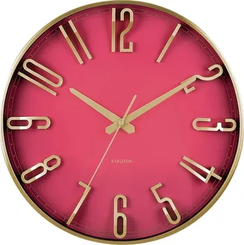Hodiny Nástěnné hodiny Karlsson Elevated Glam růžová barva KA6016PI 42X