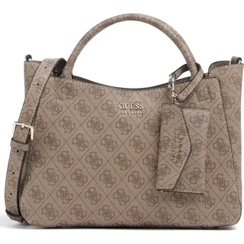 Guess Brent kabelka do ruky střední logo hnědá