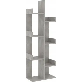 Knihovna Regál VidaXL 48 cm x 140 cm x 25,5 cm, odstíny šedé