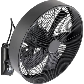 Domácí ventilátor ZEVENTI - Nástěnný ventilátor FANNY 50W/230V černá + dálkové ovládání