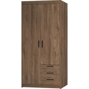 Šatní skříň Veneti PILINA Skříň 90 x 191 x 46 cm odstíny hnědé