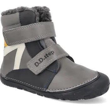 Dívčí zimní obuv Barefoot dětské zimní boty D.D.step - W073-52306 tmavě šedé Velikost: 24