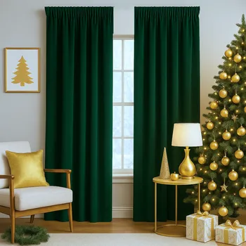 Dekorační látka Velluto 10 - tm. zelená bez obšití 150