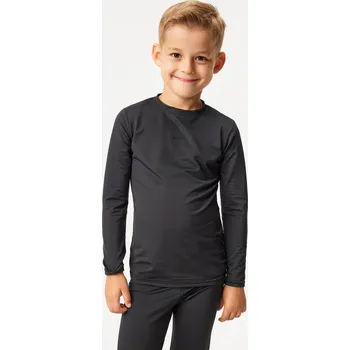 unuo Dětské termo triko s dlouhým rukávem, Černá Velikost: 146/152