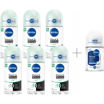 NIVEA Sada 6x Black&White Fresh Antiperspirant pro ženy v kuličce +DÁREK
