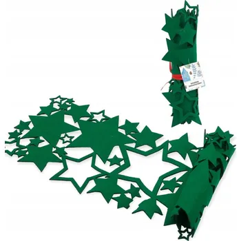 Vánoční dekorace Běžec na stůl odstíny zelené 100 x 30 cm