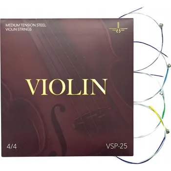 Struna pro kytaru a smyčcový nástroj HOUSLOVÉ STRUNY S ODOLNÝM, JASNÝM ZVUKEM E, A, D, G VSP-25 4/4