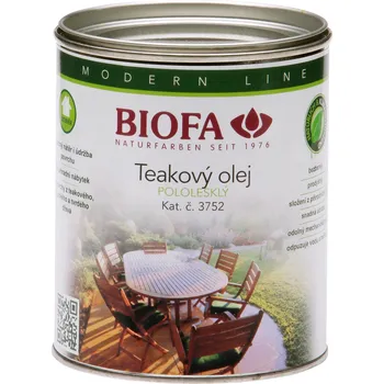 barva a nátěr na dřevo Biofa Teakový olej 3752 Balení: 150ml