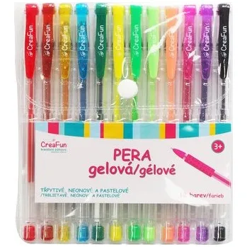 CreaFun - Gelová pera 12 barev