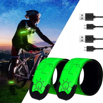 LED samozaciskovací reflexní pásky na ruku/paži/kolo x2