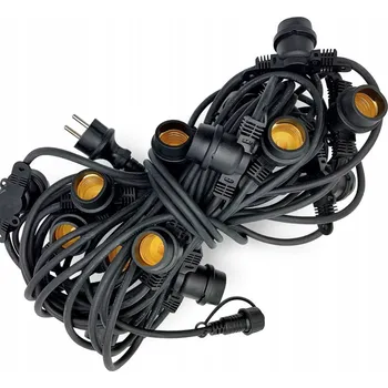 Vánoce Světelný řetěz Kobi 1500 cm do sítě, černý