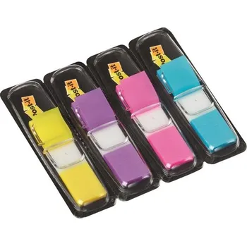 Samolepící bloček Záložky Post-it, v zásobníku, mix 4 barev