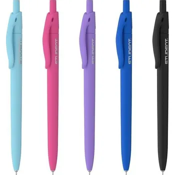 Kuličkové pero ICO Student Soft Touch, mix barev