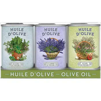 Kosmetická sada Esprit Provence Trio extra panenských olivových olejů Provensálské bylinky & Tymián & Levandule, 3 ks