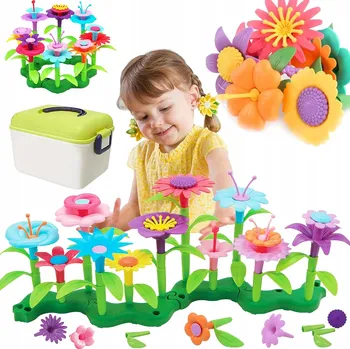 ostatní stavebnice Stavebnice Květiny Zahrada Kreativní Květinová Louka KUFŘÍK 134 dílků 3+