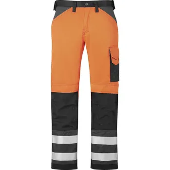 montérky Snickers Workwear Kalhoty reflexní, třída 2 oranžové Velikost: 054