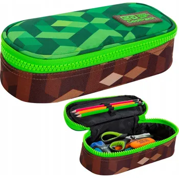 Penál CoolPack školní penál pouzdro Pixele minecraft