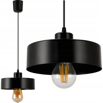 Lampa Wisząca Sufitowa Żyrandol LED 1xE27 LOFT Černé stahovací s objímkou - střední