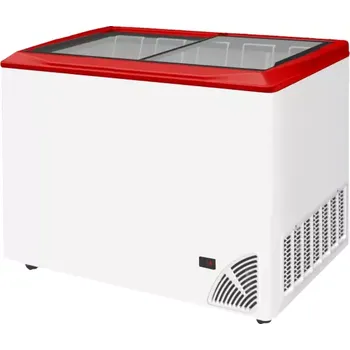 Mraznička 46151 Pultová mraznička prosklené rovné víko Byfal ARO 401/2 Red Edge
