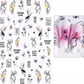 samolepka Samolepky na nehty s samolepícími ozdobami 3D mramor S4