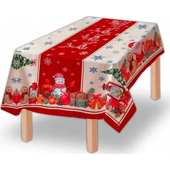 ubrus Vánoční ubrus na stůl Vánoce Štědrý den Vzory 140x250 cm
