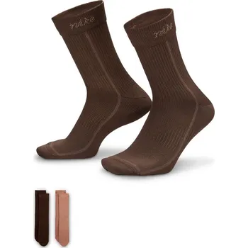 Dámské ponožky Vysoké funkční ponožky Nike EVERYDAY PLUS (2 PAIRS) hnědé HQ7762-903 - M | UK 13 | US 14