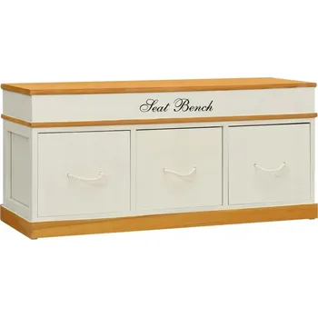 Lavice s úložným prostorem VidaXL 100 x 45 x 35 cm bílá