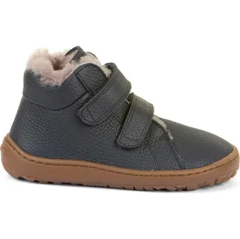Chlapecká zimní obuv FRODDO ZIMNÍ FURRY Dark Blue | Dětské zimní zateplené barefoot boty - 32
