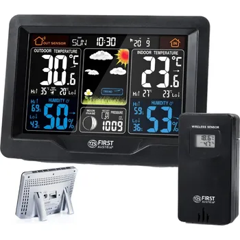 Meteostanice Bezdrátová meteostanice HODINY VLHKOMĚR first austria