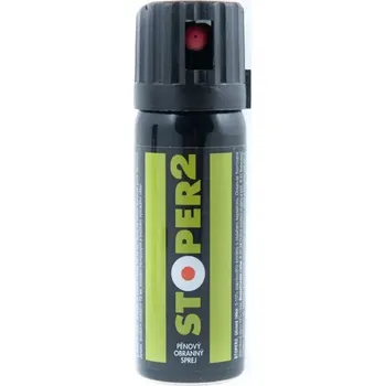 Sebeobrana Obranný plyn STOPER2 pěna 50ml (Nová vylepšená verze pěnového obranného spreje s možností použití i v uzavřených prostorách)