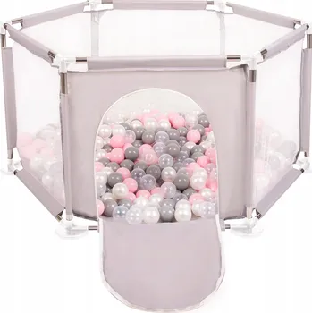 Dětská ohrádka Ohrádka Selonis HRACÍ OHRÁDKA KOSTKA S MÍČKY 64 x 63 cm