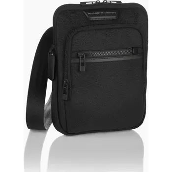 Cestovní taška PORSCHE DESIGN Roadster Nylon Shoulder Bag S Taška přes rameno pracovní i cestovní s přihrádkou na tablet a organizérem černá (Nylonová taška přes rameno s prostorem pro tablet a chytrým organizérem pro firmy.)