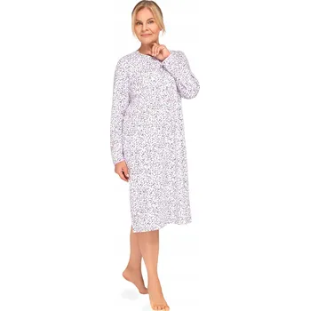 Dámská noční košile Martel Košile noční dámská pro maminku babičku seniorku, dlouhý rukáv za koleno, velikost XXL