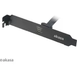 AKASA PCI bracket na USB 3.1 Gen2 Type-C / AK-CBUB37-50BK / černý / 50 cm