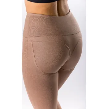 Dámské legíny GoldBee Tvarující Legíny Koženkové Nude Barva: Nude, Velikost: XL