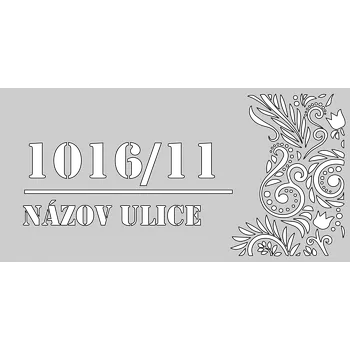 Domovní číslo KOVIAN, s.r.o. Domovní číslo, vzor 006, broušená nerez AISI 304