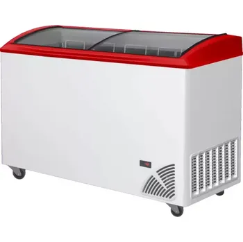 Mraznička 48546 Pultová mraznička prosklené oblé víko Byfal ARO 406/2 Red Edge