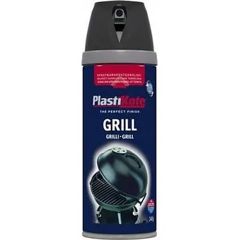 Barva ve spreji PLASTIKOTE BARVA ŽÁRUVZDORNÝ LAK SPREJ ČERNÝ MAT NA GRILOVÁNÍ 400 ML