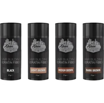 Vlasová regenerace The Shave Factory Hair Building Keratin Fiber - keratinová vlasová vlákna, 22-27 g (dle varianty) Dark Brown - tmavě hnědé - 27 G