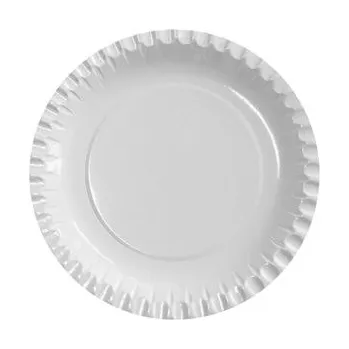 Talíř Papírové mělké talíře - průměr 18 cm, bílé,100 ks